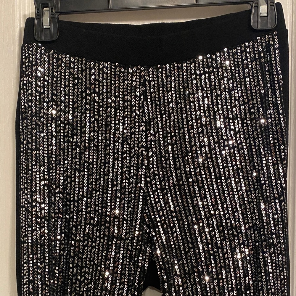 SHEIN Glittering Black Sequin Trousers